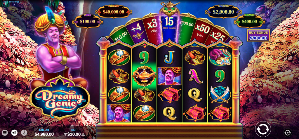 Dreamy Genie free games awarded